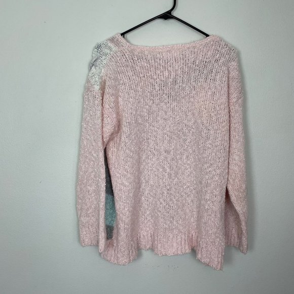 VTG TWJ by Mervyn's Textured 3D Pastel Pink and Blue Pullover Sweater Coquette - Picture 8 of 10